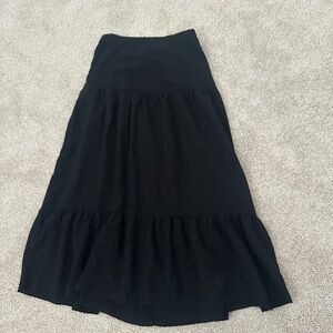 SHEIN Black Tiered Maxi Skirt